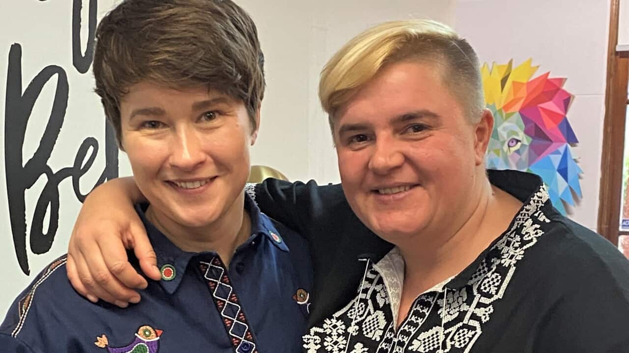 Advocate Renee Dixson (left) with Marianna Polevikova (SBS-Sandra Fulloon).jpg