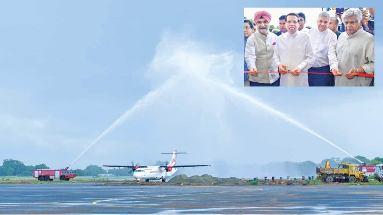 The Jaffna International Airport was declared open by President Maithripala Sirisena in Palaly