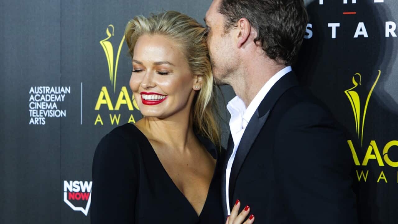 Lara Bingle and Sam Worthington