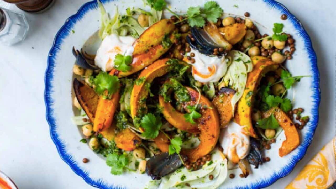 Roast squash salad roast pumpkin salad