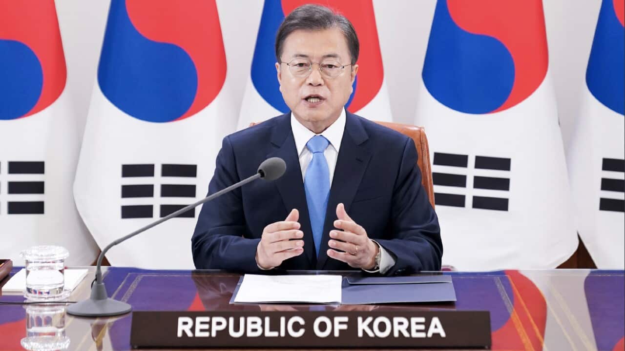 S. Korean President delivers a keynote speech at the WHA.