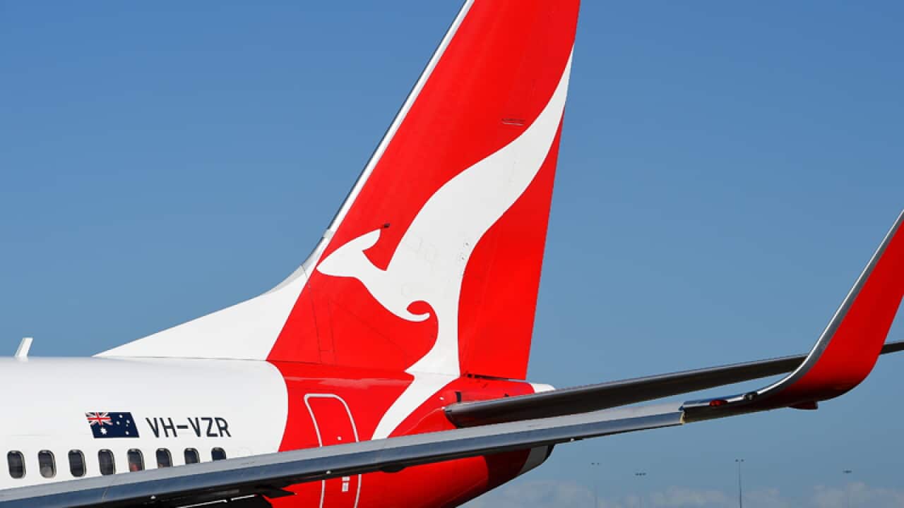 A Qantas plane