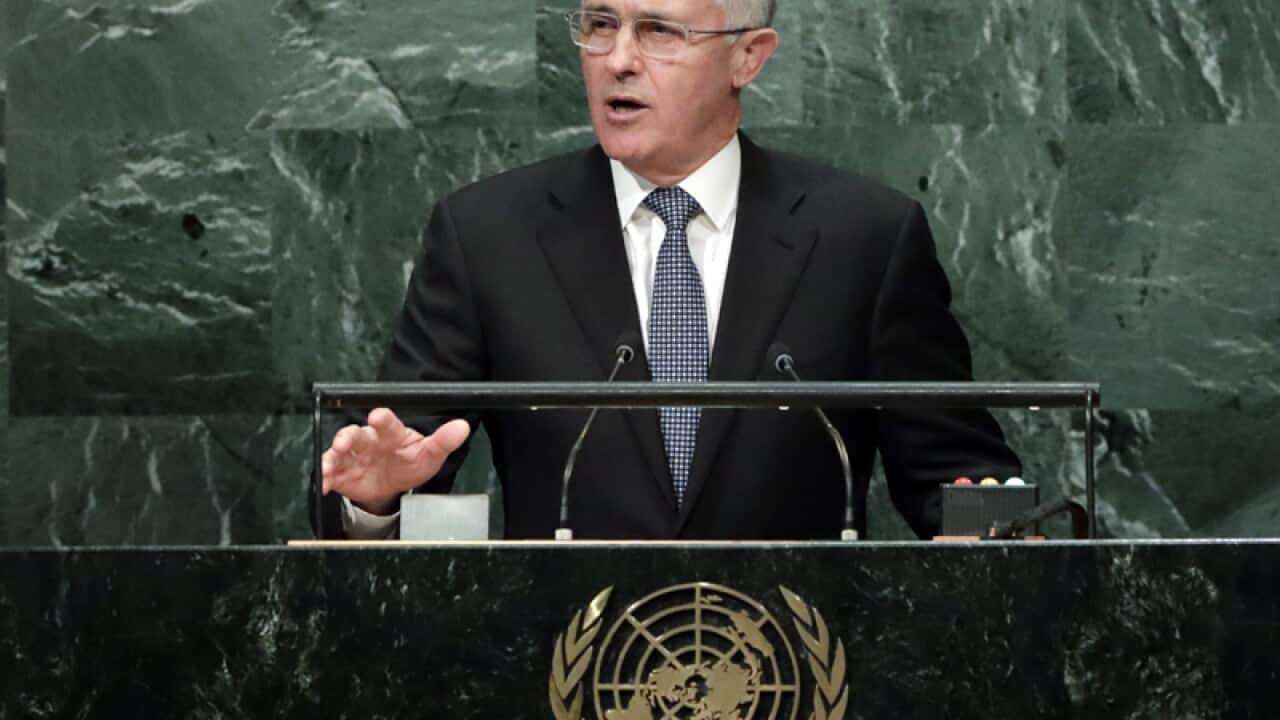 Prime Minister Malcolm Turnbull addresses the United Nations