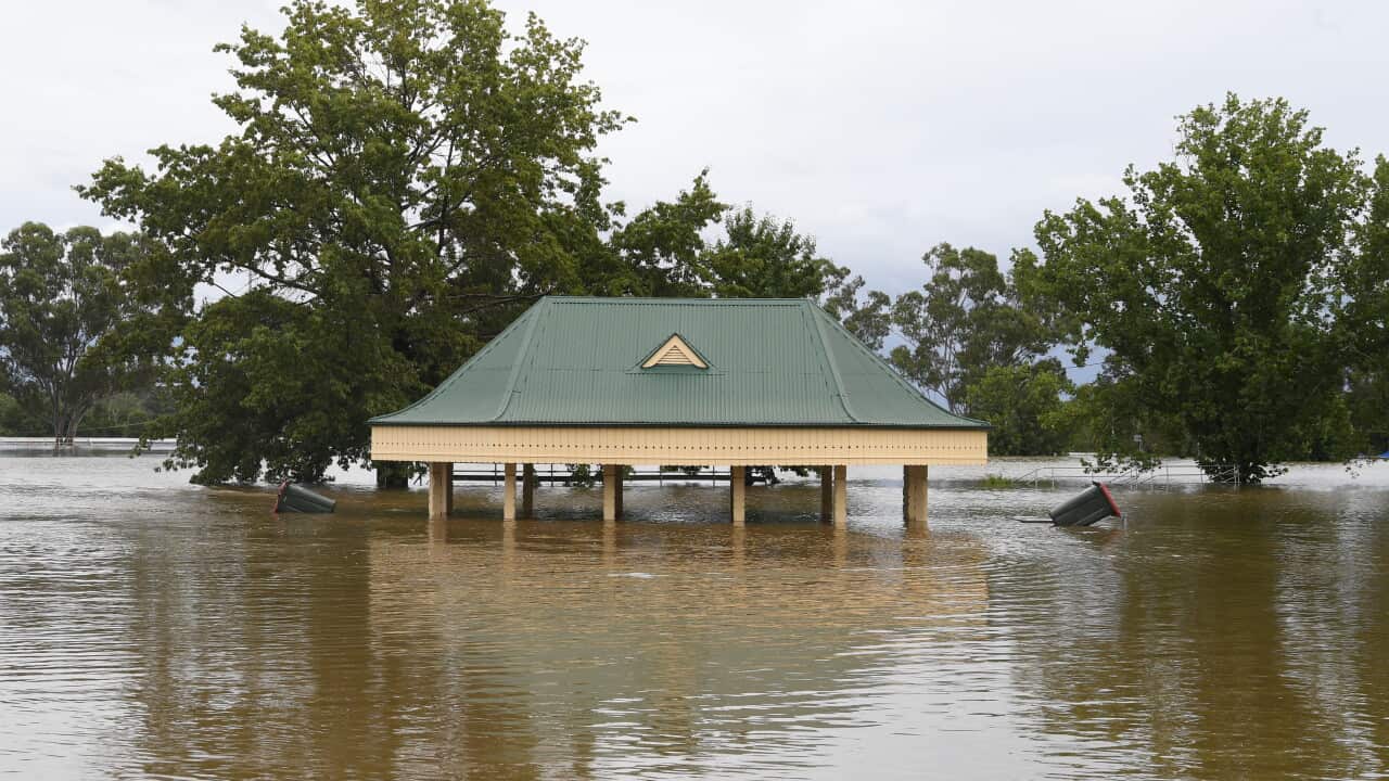 Flooding in Camden, South Western Sydney, Tuesday, March 8, 2022. People in south and southwestern Sydney suburbs have been told to evacuate as quickly as possible amid warnings rain could lead to more flooding and landslide. (AAP Image/Dean Lewins) NO AR