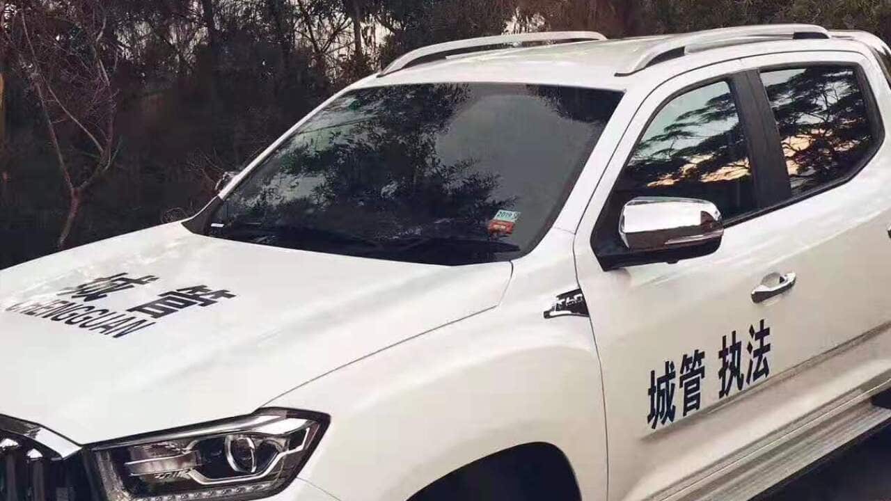 Fake Chinese law enforcement vehicle spotted in Hobart