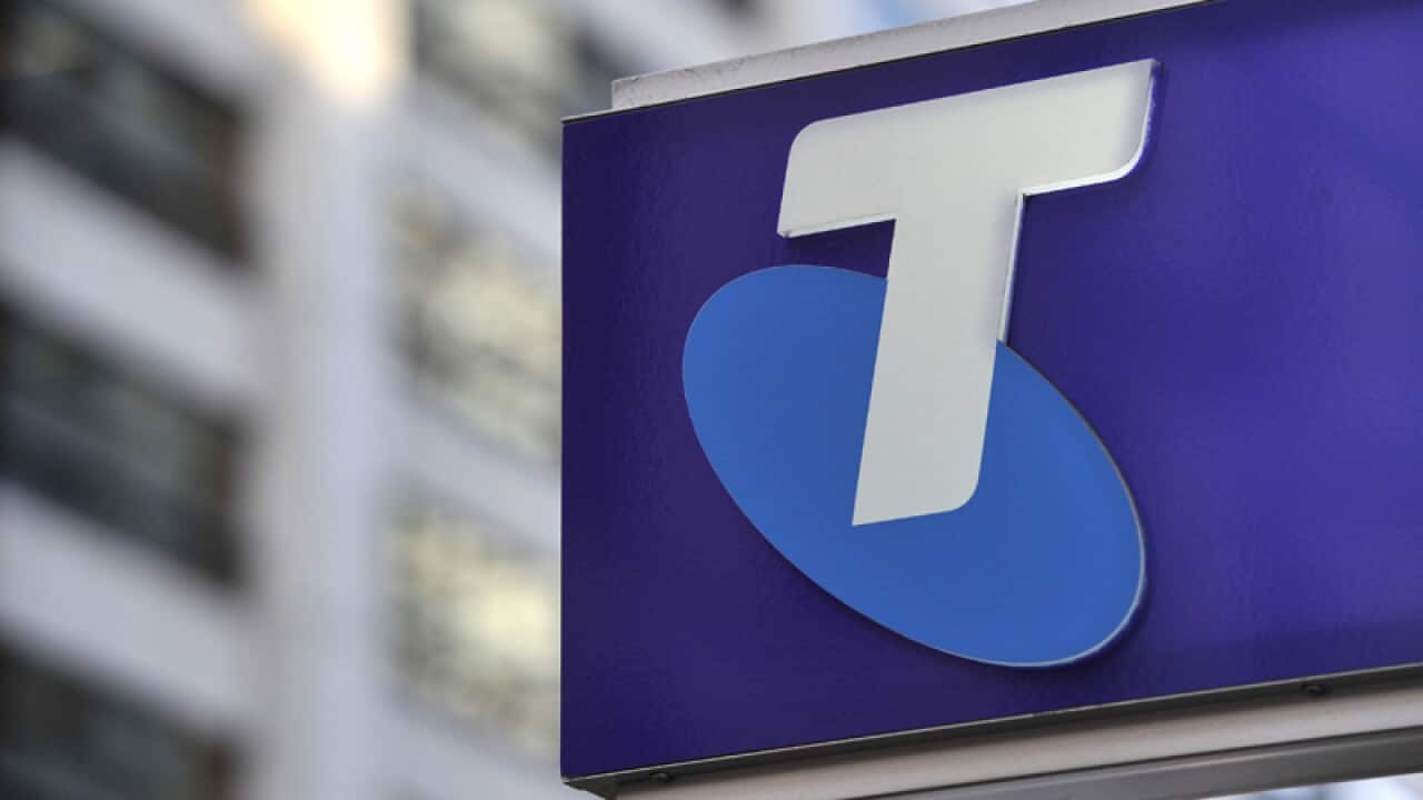 Signage at a Telstra store in Sydney