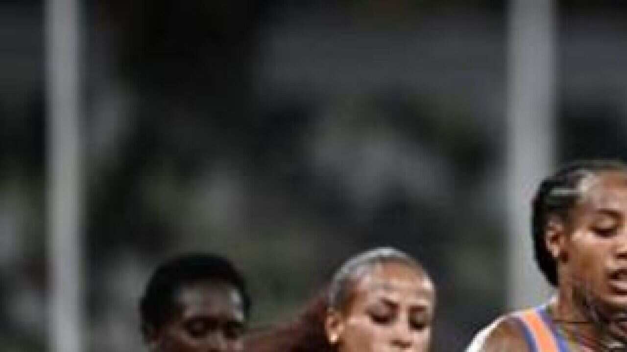 Letesenbe, Sifan and Kalkidan during the final rounds of the 10000m final in Tokyo