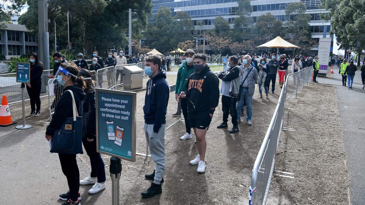 Vaccination clinic at Olympic Park Sydney, NSW