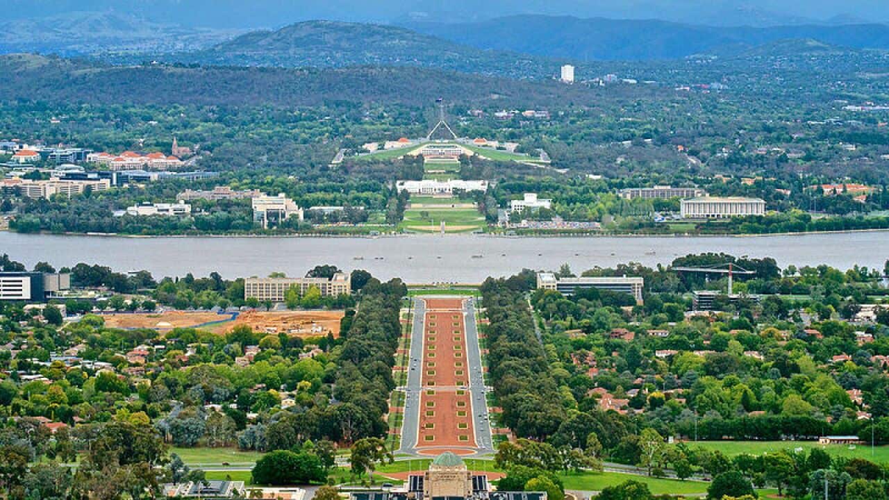 Canberra viewed from Mount Ainslie