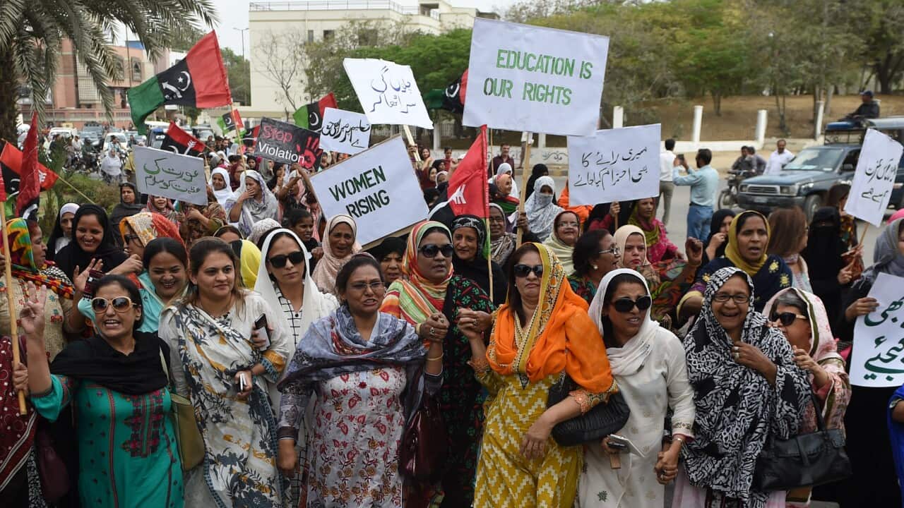 International Women's Day in Karachi.