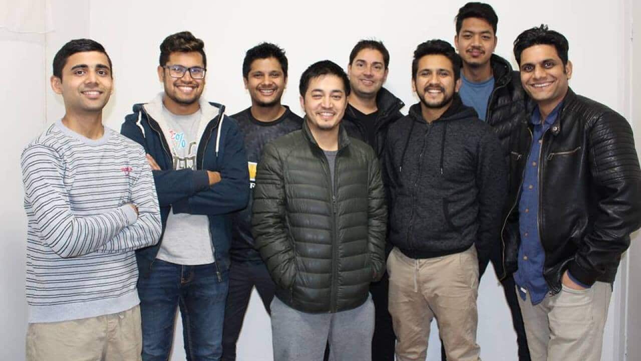 Saroj Khanal and his group of Nepali volunteers in Melbourne.