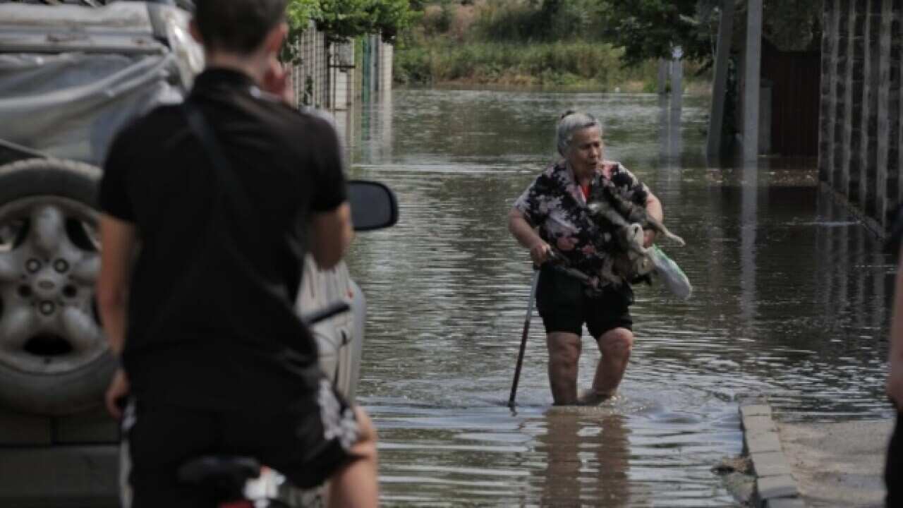 Water level grows in Kherson city after the Russians blew up the Kakhovka HPP. Coastal areas of the city suffer the most..jpg