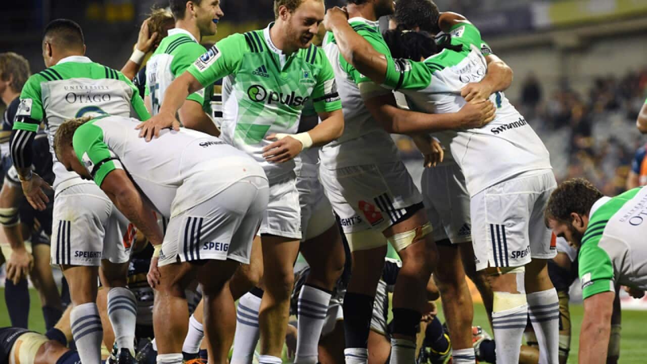 Players of the Highlanders celebrate