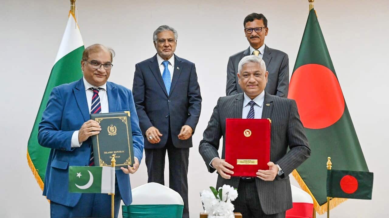 Pakistan's Foreign Minister Ishaq Dar visits Bangladesh