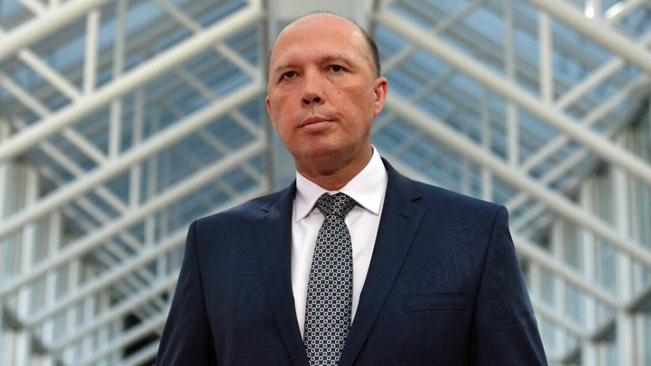 Minister for Home Affairs Peter Dutton at a press conference at Parliament House in Canberra, Thursday, March 1, 2018. 