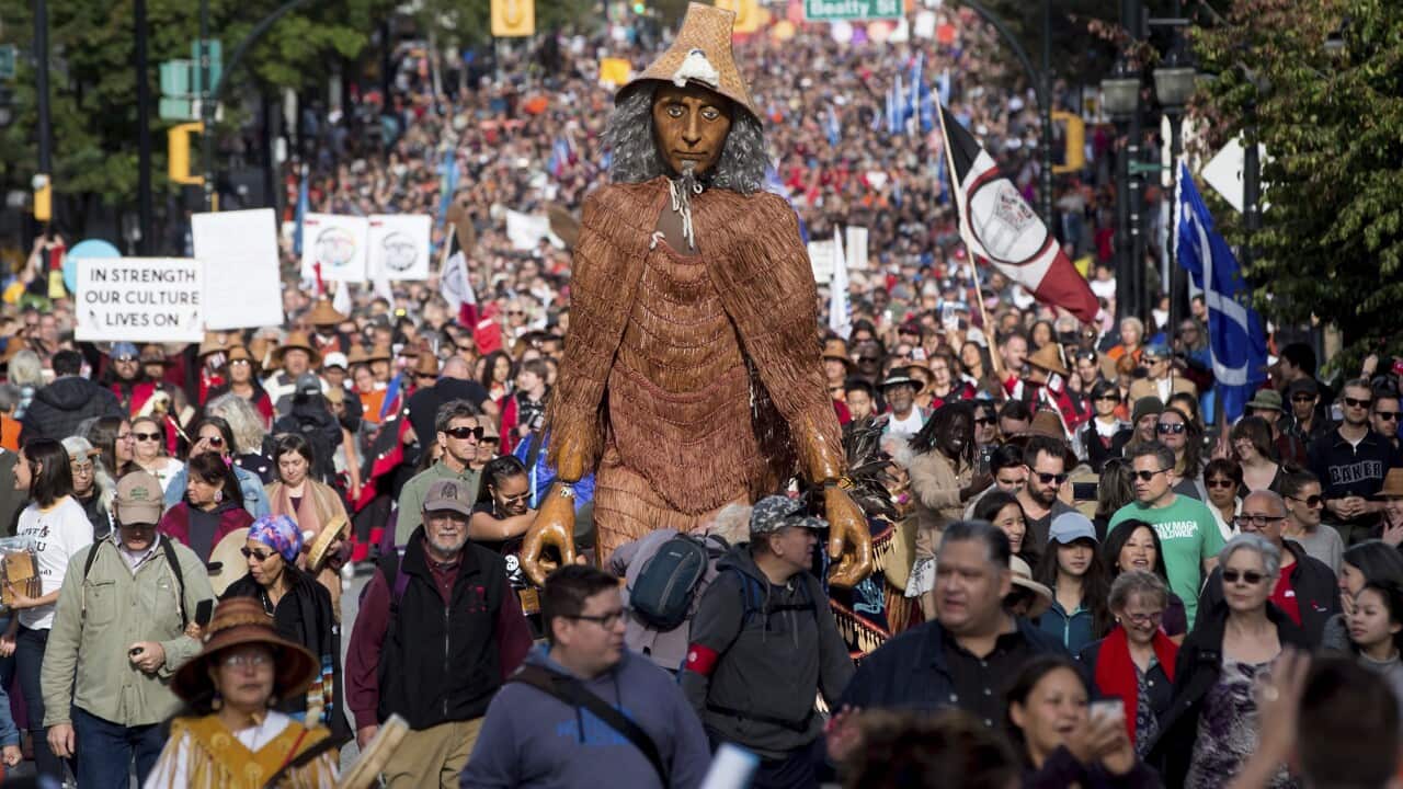 (File Image) Thousands of people take part in the Walk for Reconciliation in Vancouver on September 24, 2017.