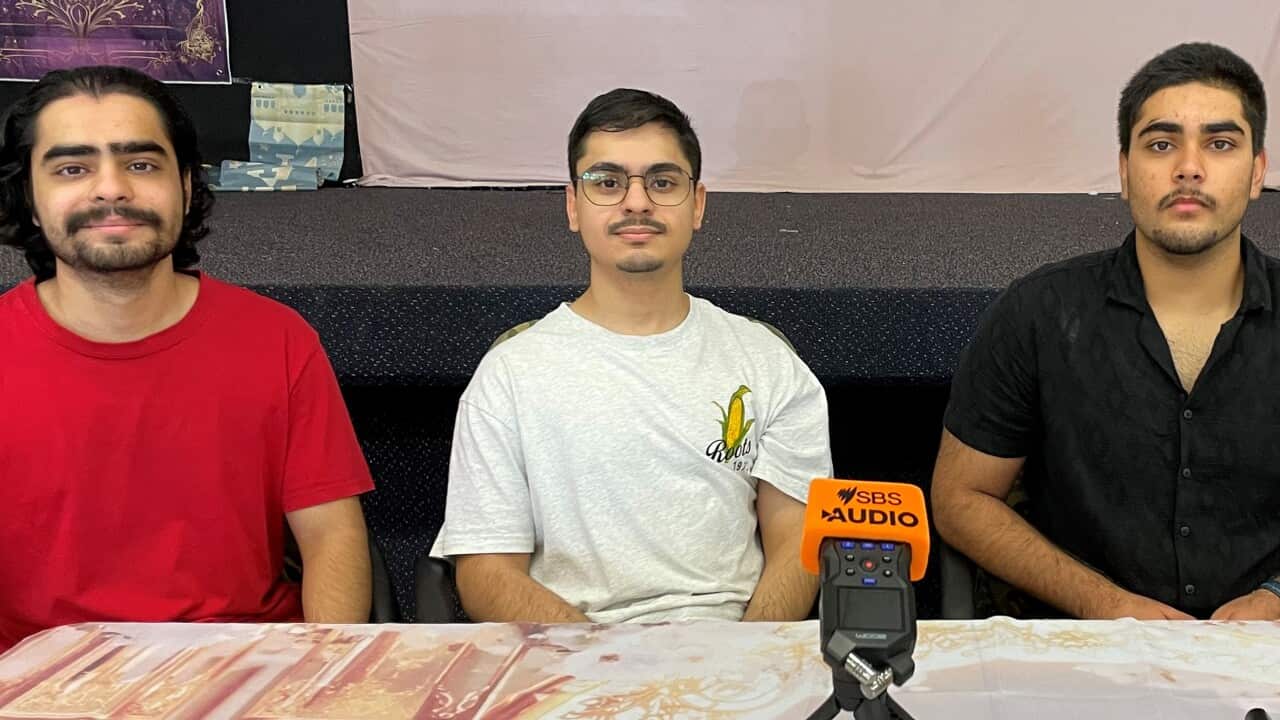 Muhammid Yasin, Mohid Sufyan and Musab Sufyan are serving as volunteers for the blood donation drive in Darwin.