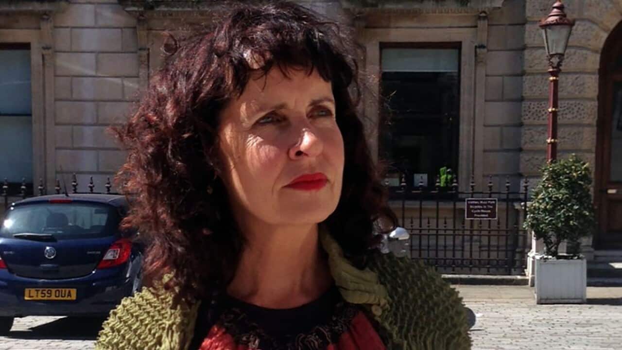 Artist Judy Watson in the courtyard of the Royal Academy of Arts, where her sculpture will be exhibited during the 'Australia' exhibition in London, May 2, 2013. The exhibition will present an exhibition of Australian art more extensive than anything seen