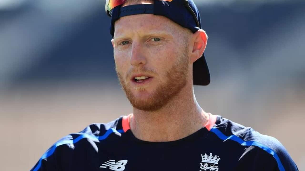 Ben Stokes during England cricket training.