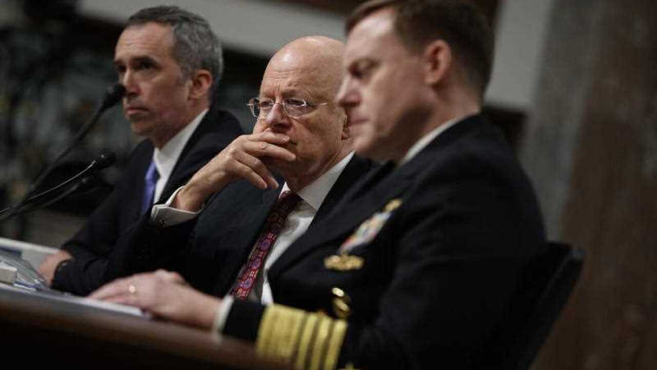 Defense Undersecretary for Intelligence Marcel Lettre II, Director of National Intelligence James Clapper