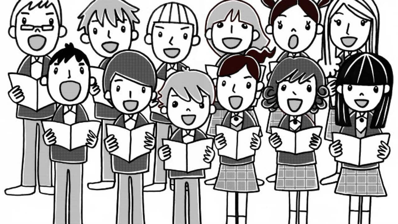 Children singing