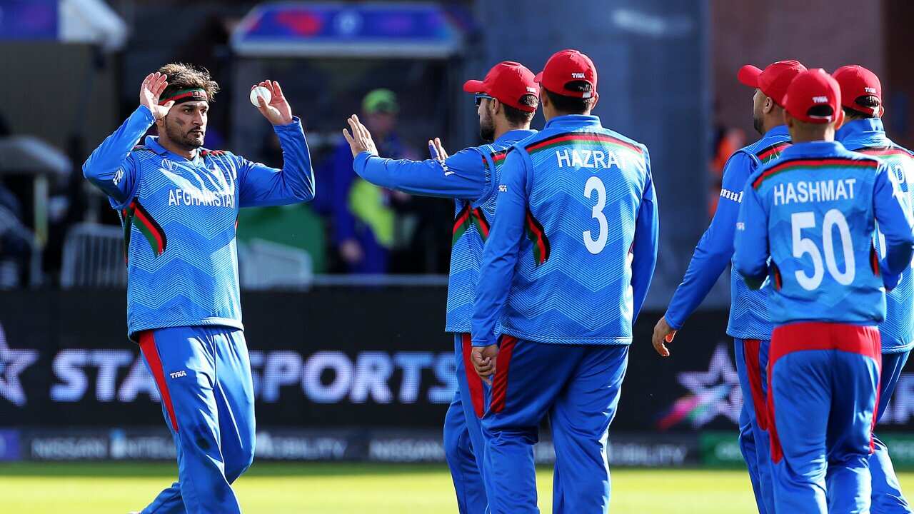 Afghanistan's Hamid Hassan during the ICC Cricket World Cup in 2019