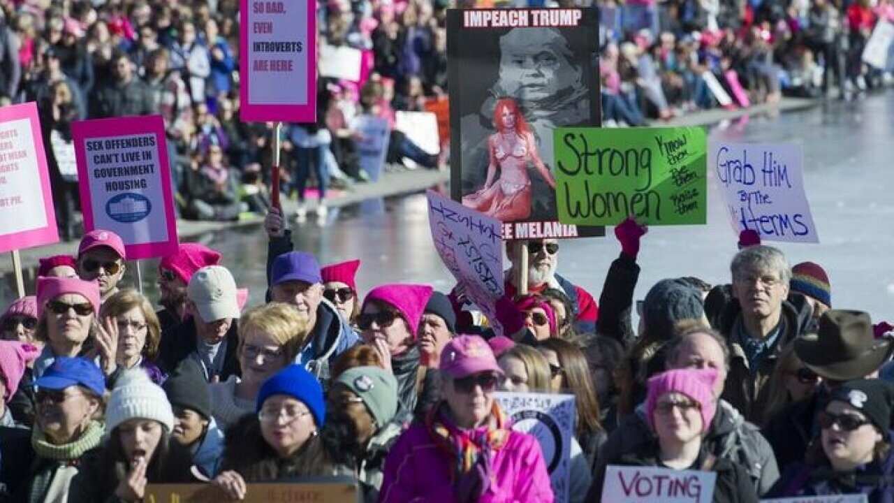 Thousands of people across the US have turned out for the second annual round of Women's Marches.