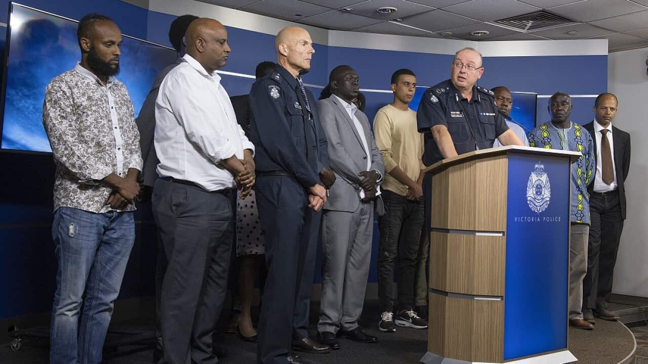Victorian Chief Police Commissioner Graham Ashton and African community leaders in Melbourne , Wednesday, January, 10th, 2018.