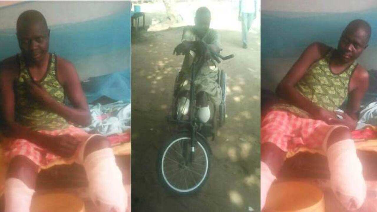 Peter Ayuen Lueth in hospital in Juba