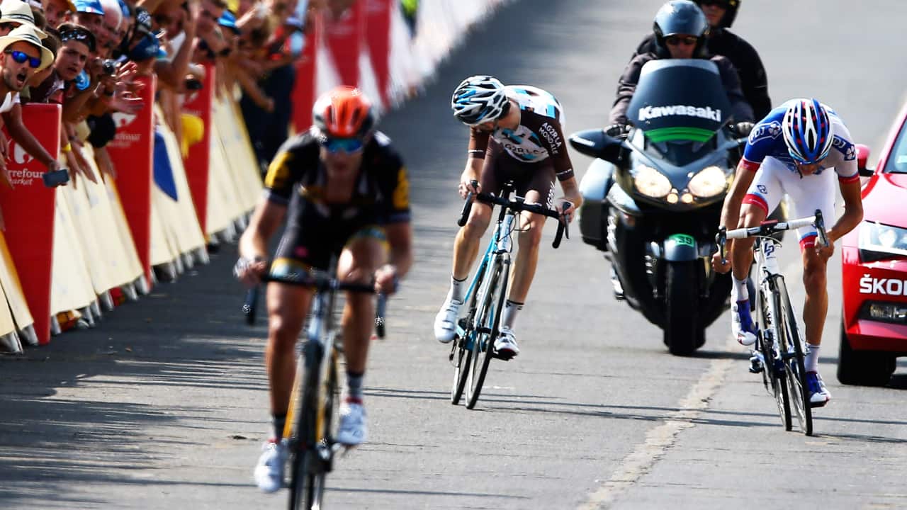 Romain Bardet, Thibaut Pinot. AG@r, FDJ, Tour de France 2015
