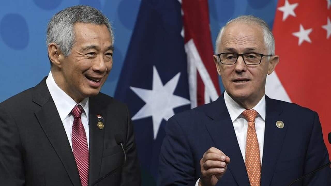Lee Hsien Loong and Malcolm Turnbull.