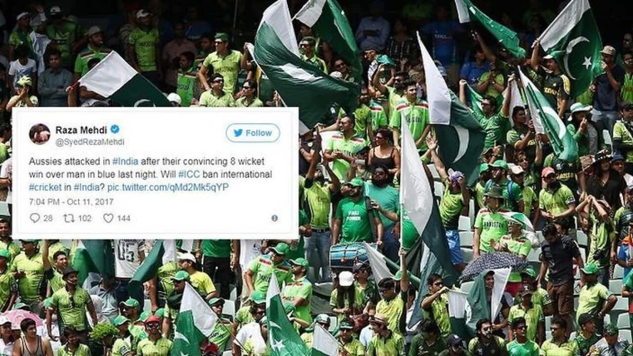 Rock pelted at Australian Cricket team bus