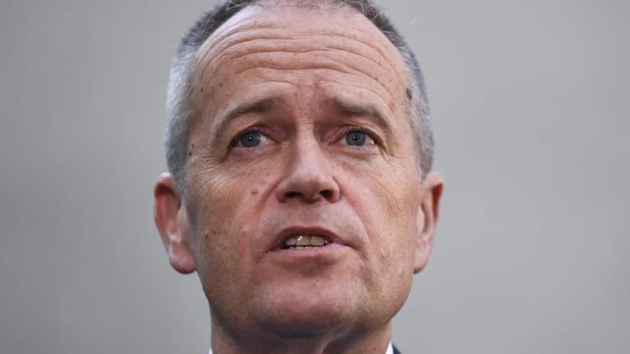 Australian Leader of the Opposition Bill Shorten speaks to the media.