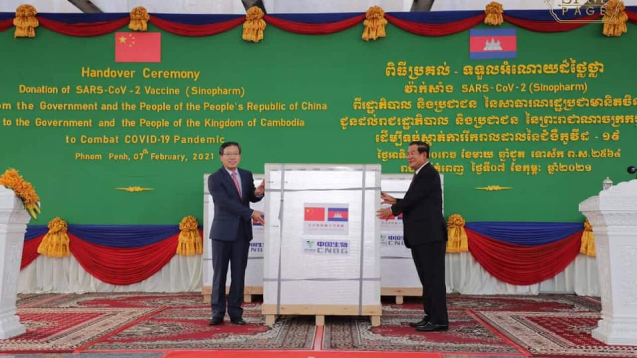 Cambodia PM Hun Sen receives Sinopharm vaccine from Chinese official - SPM Page