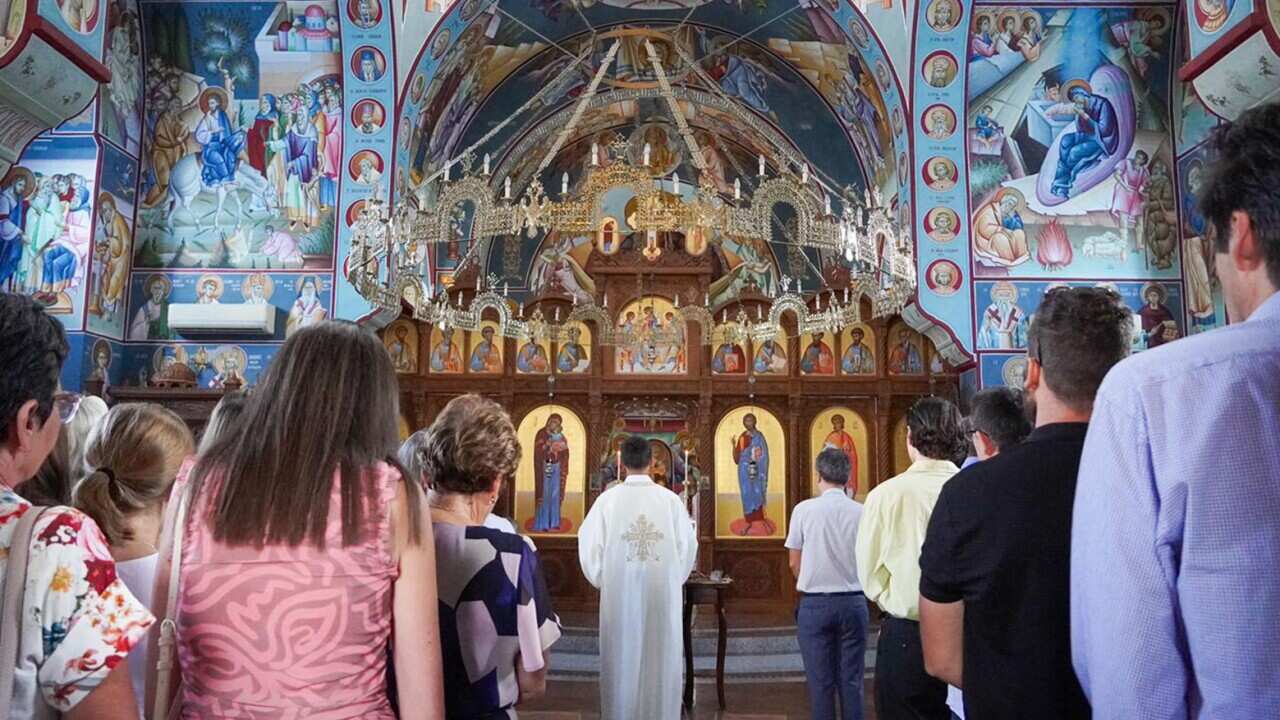 2024 Christmas service in the Serbian Orthodox Church of Saint Nicholas in Woolloongabba, Brisbane