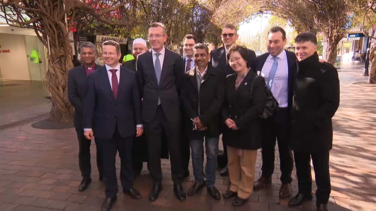 NSW Premier Dominic Perrotet and stakeholders at the funding launch