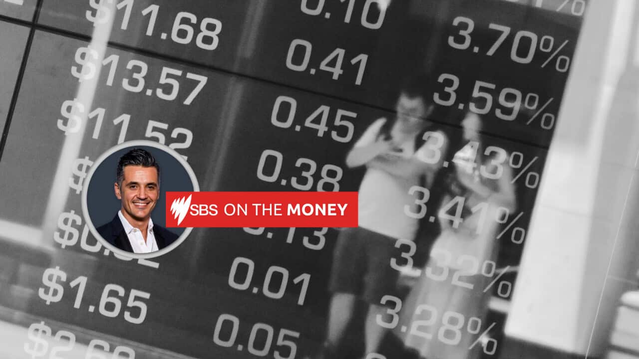 Australian stock market board