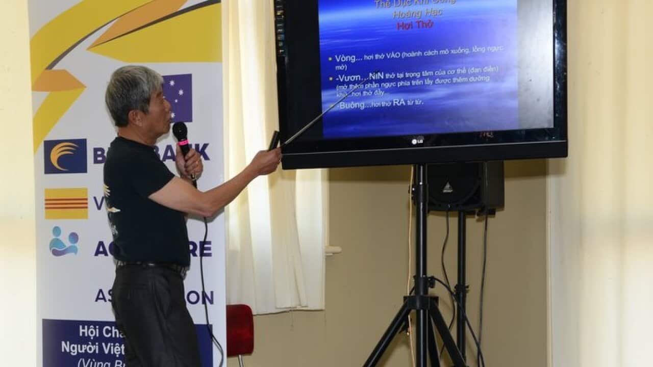 Dr Pham Gia Con at a recent worshop in Melbourne