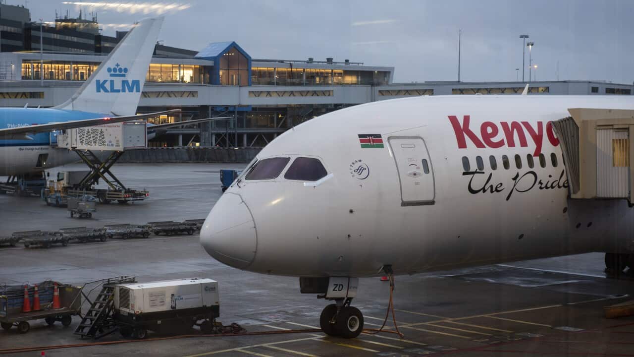 The identity of the man who fell from the plane is unknown.