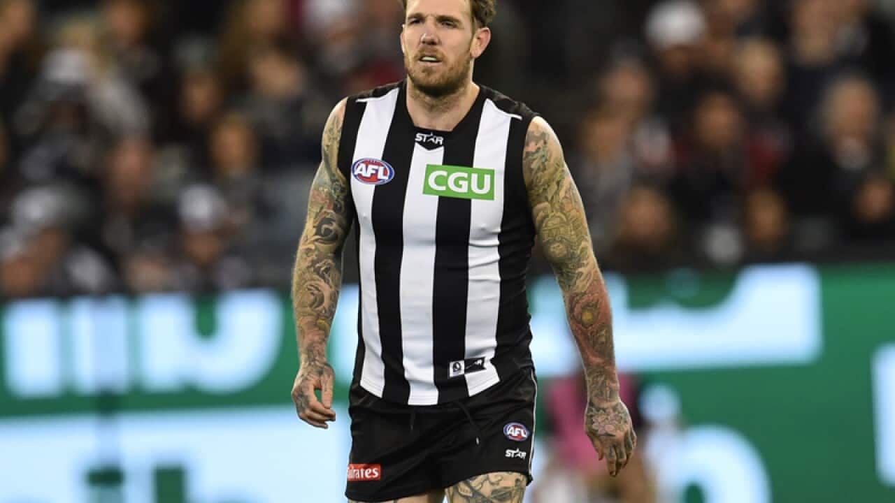 Veteran Collingwood midfielder Dane Swan