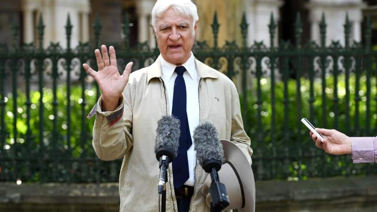 Federal indepndent MP Bob Katter addresses the media.