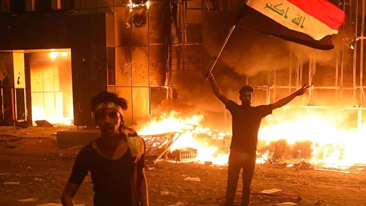 Protesters in Basra