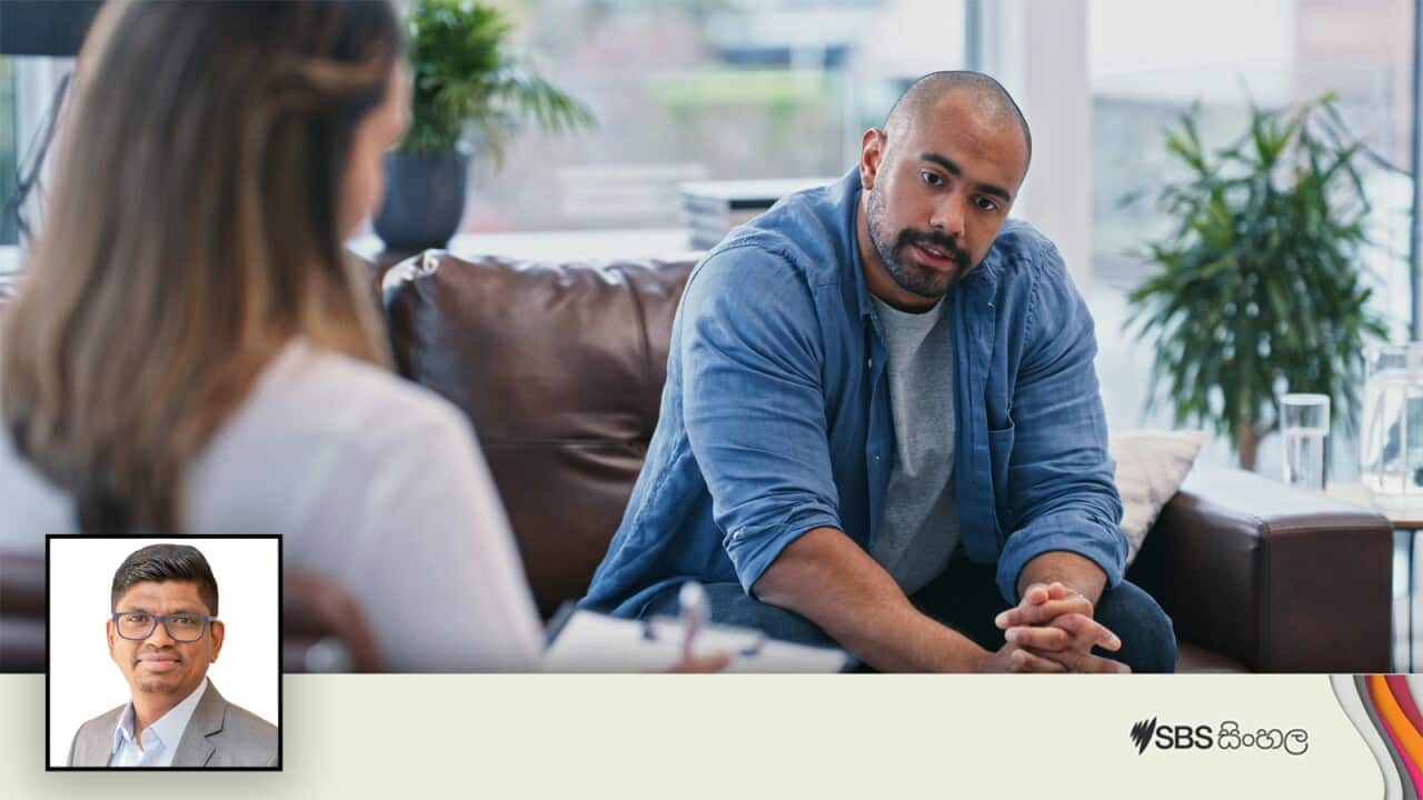 Cropped shot of a handsome young man looking thoughtful while sitting in session with his female therapist