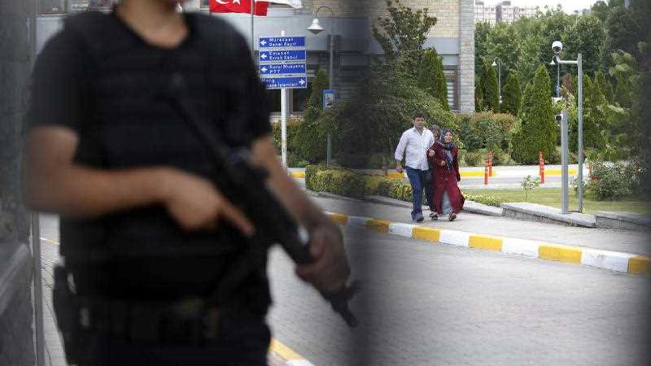 Family members of victims arrive at the Forensic Medical Center in Istanbul