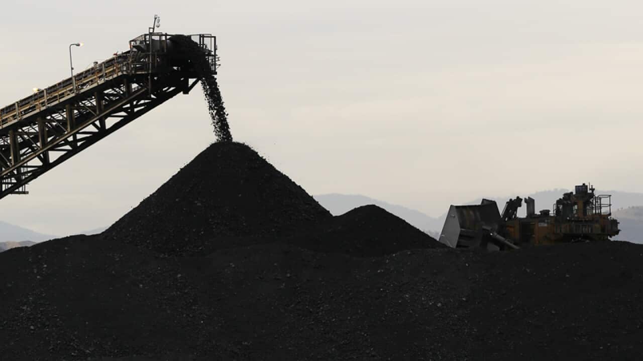 Coal seen at a mine