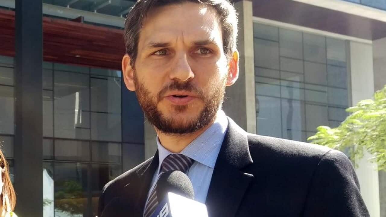 Michael Berkman outside the Queensland Supreme Court