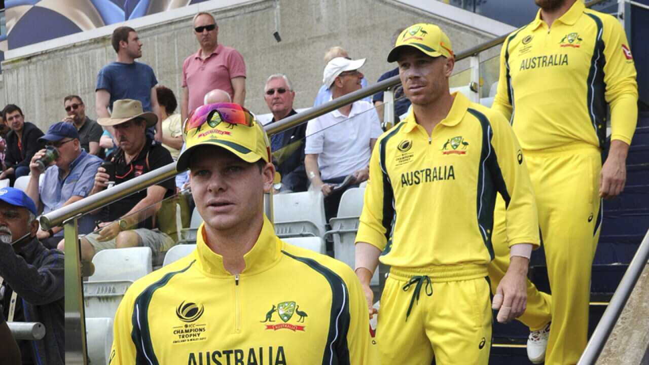 Australia captain Steve Smith leads his team