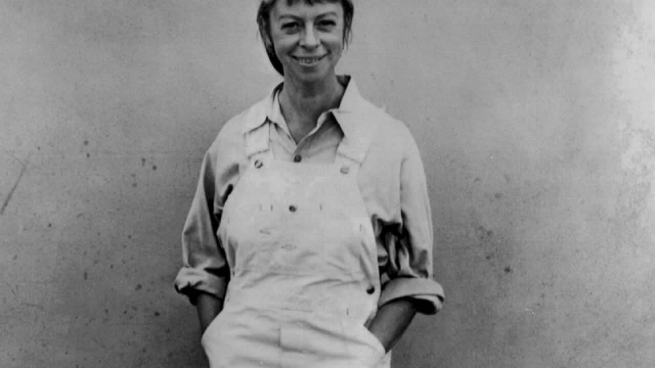 Actress Mary Grace Canfield as handywoman, Ralph Monroe