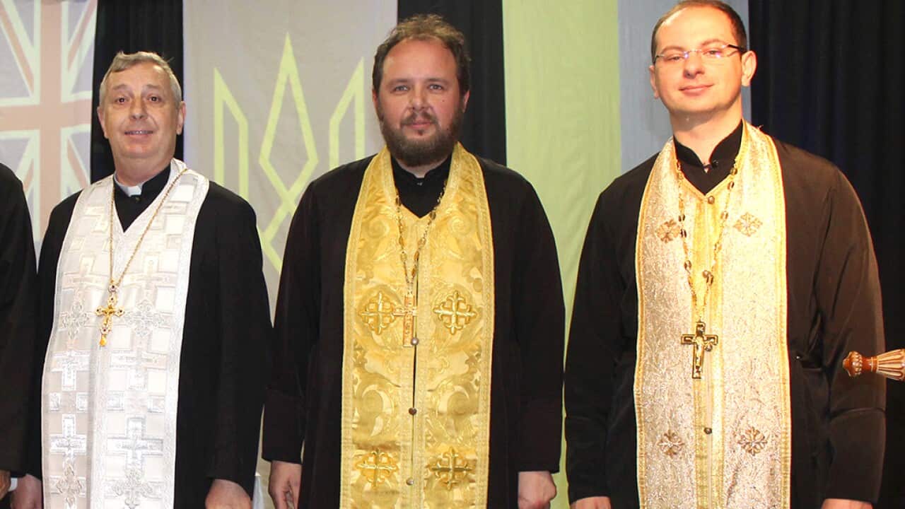 Fr Oleh Stefanyshyn, Fr Michael Smolynec and Fr Vadym Koreniuk.