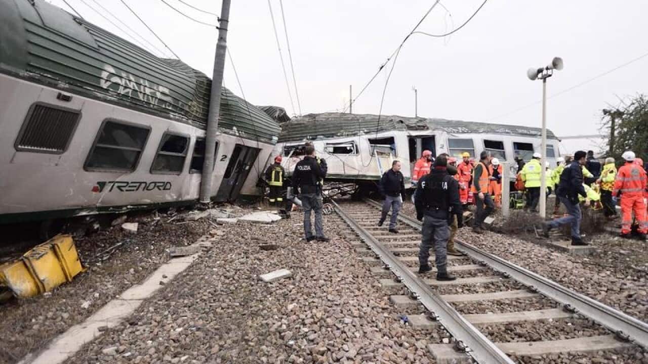Train derailment near Milan